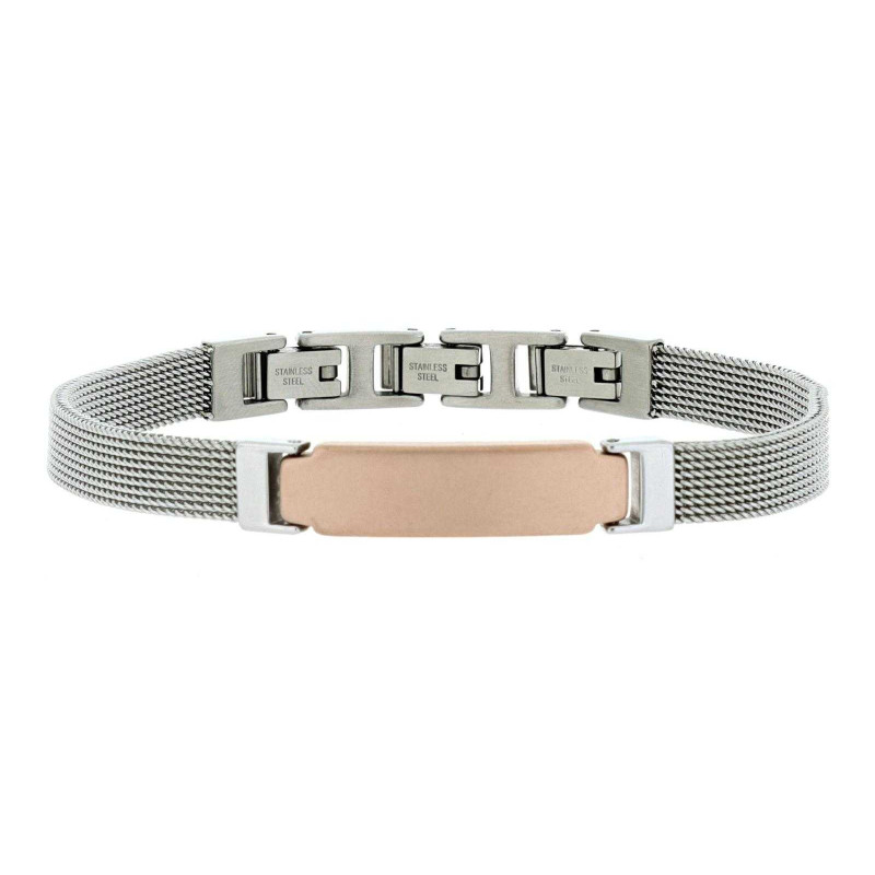 BRACCIALE CM 18 UOMO IN ACCIAIO E CERAMICA