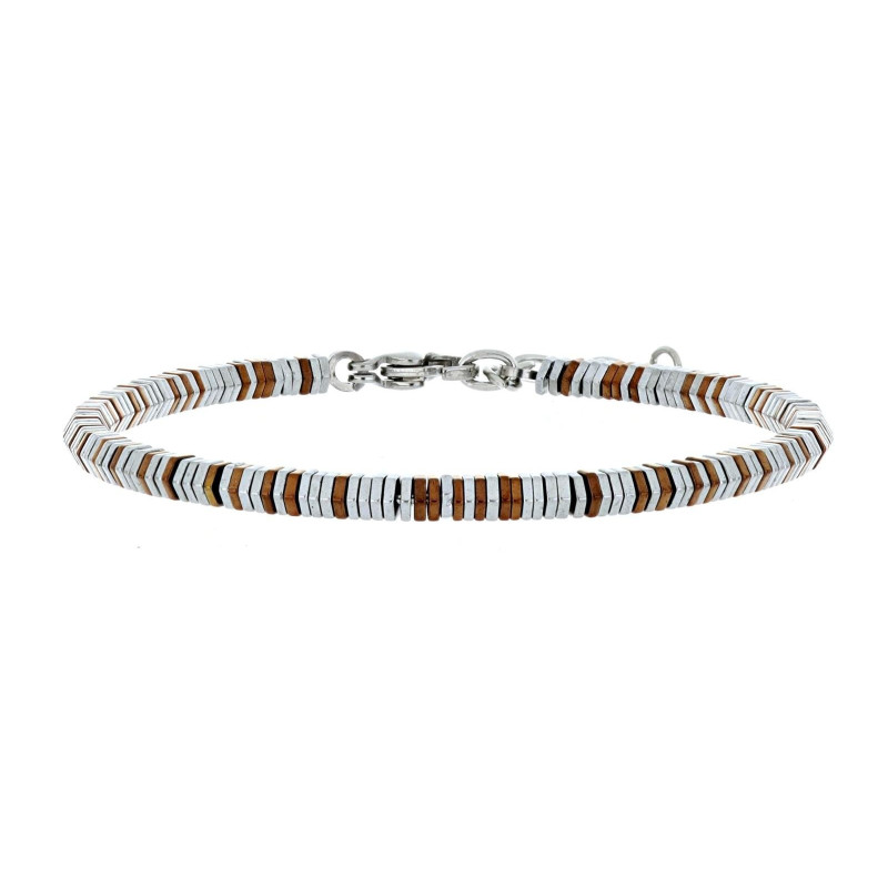 BRACCIALE CM 20+3 UOMO IN PIETRA E ACCIAIO