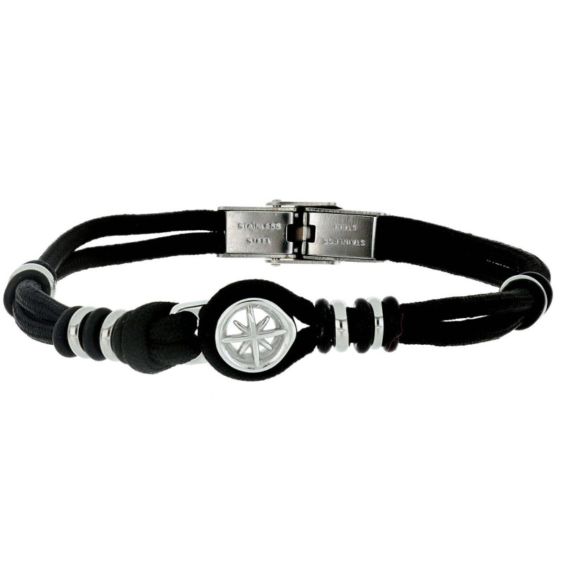 BRACCIALE CM 20 UOMO IN CORDA E ACCIAIO