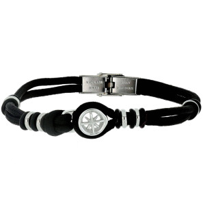 BRACCIALE CM 20 UOMO IN CORDA E ACCIAIO