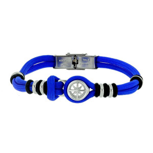 BRACCIALE CM 20 UOMO IN CORDA E ACCIAIO