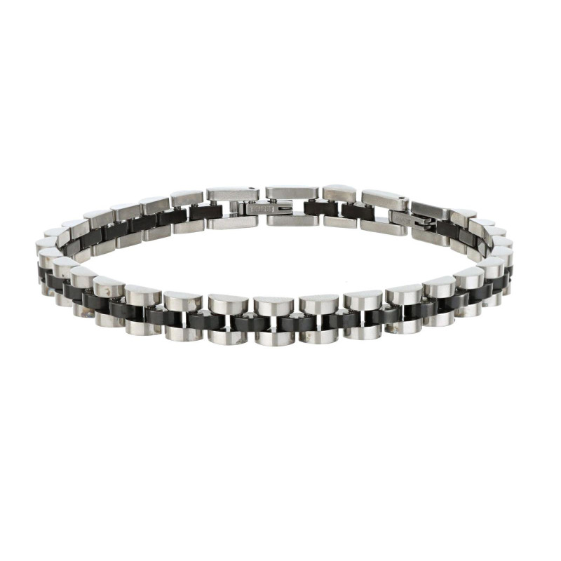 BRACCIALE UOMO IN ACCIAIO MAGLIA ROLEX CM 20+1