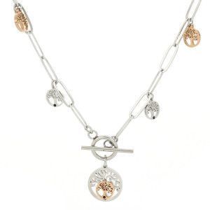 COLLANA "IDEAL" ALBERO DELLA VITA CM 50 IN ACCIAIO