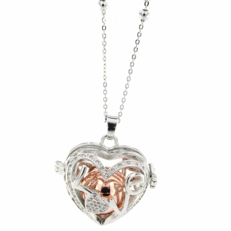 CHIAMANGELI IN OTTONE A CUORE ZIRCONATO