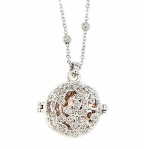 CHIAMANGELI IN OTTONE CON FIORE ZIRCONATO