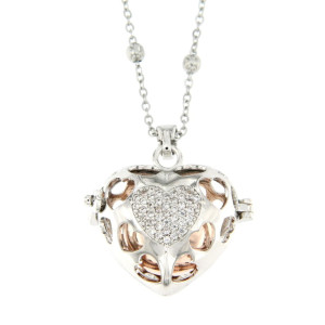 CHIAMANGELI IN OTTONE A CUORE ZIRCONATO