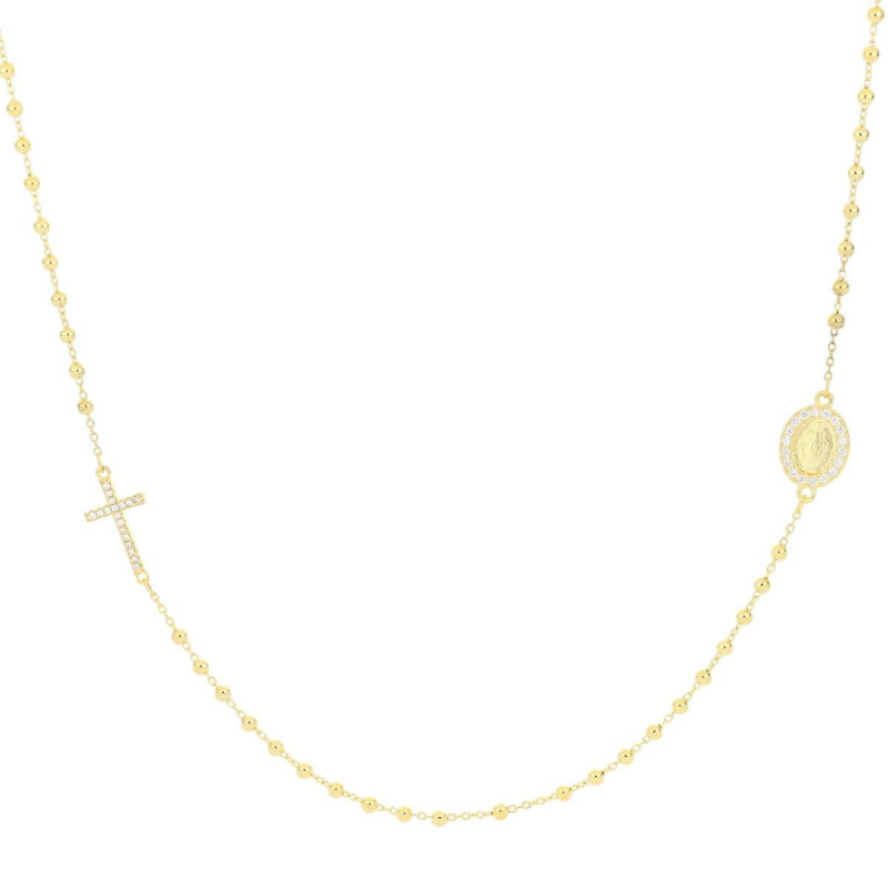 COLLANA CM43+5 ROSARIO MM 2 IN ARGENTO 925