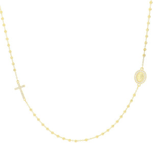 COLLANA CM43+5 ROSARIO MM 2 IN ARGENTO 925