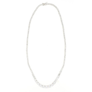 COLLANA TENNIS CM 43 E ZIRCONI MM 6 4 E 3 IN ARGENTO 925