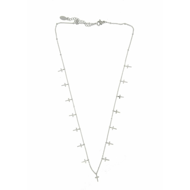 COLLANA AFRODITE IN ACCIAIO CON CROCI