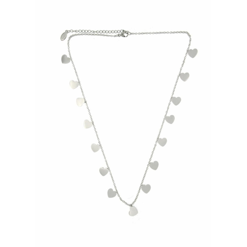 COLLANA AFRODITE IN ACCIAIO CON CUORI