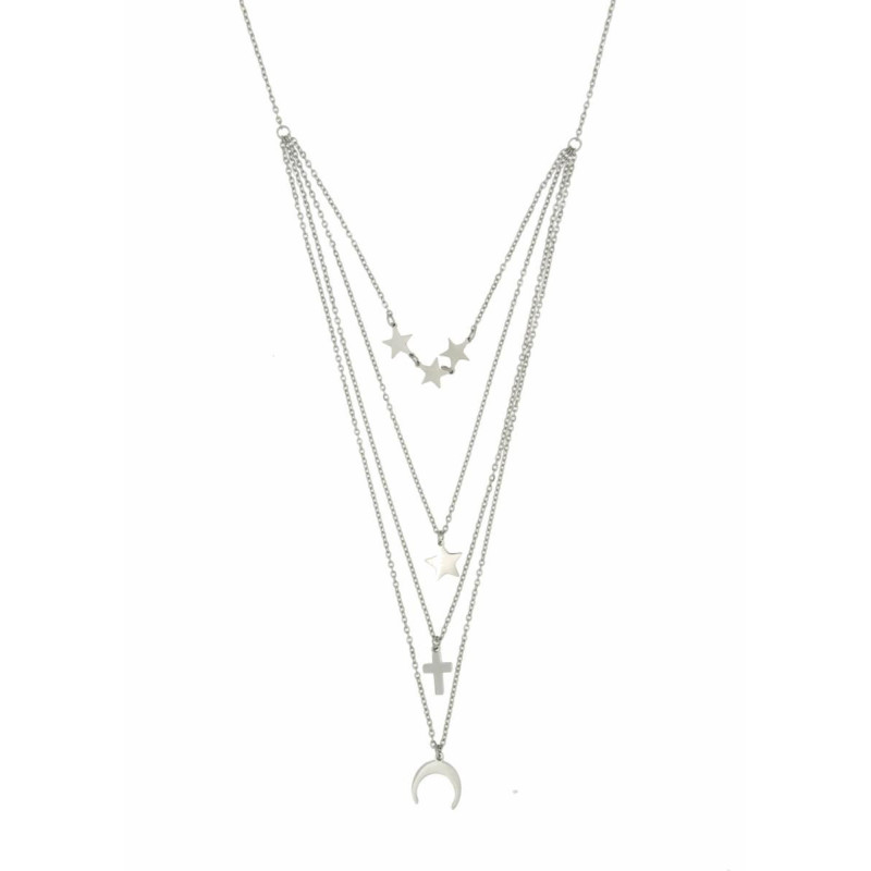 COLLANA AFRODITE IN ACCIAIO CON LUNA