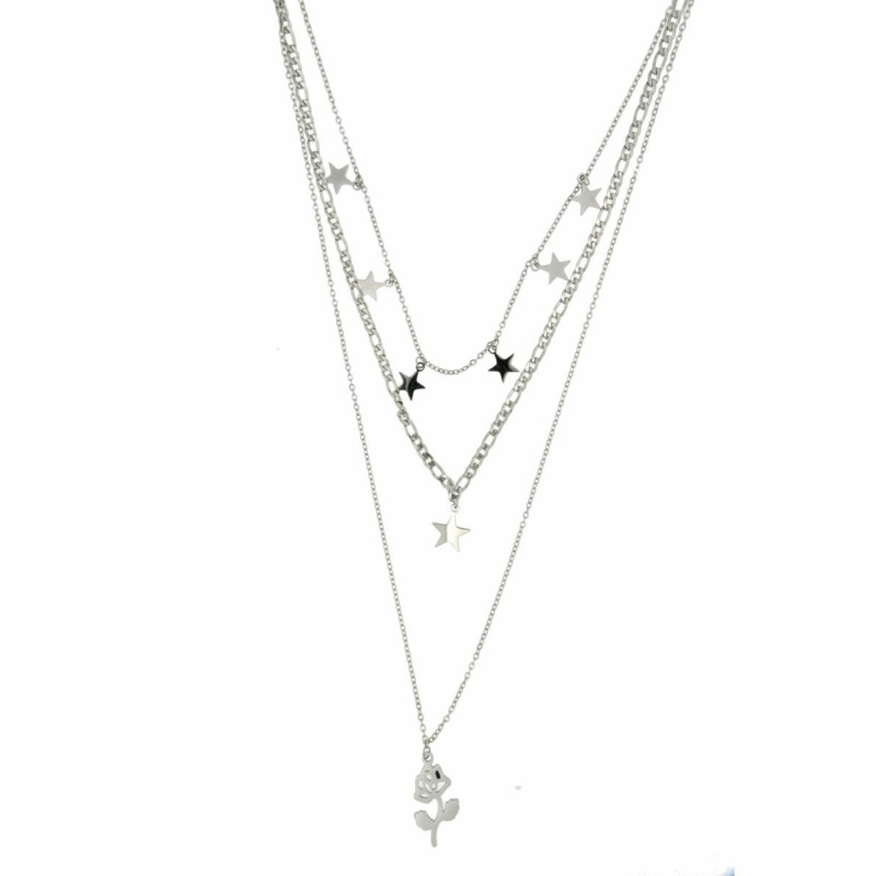 COLLANA AFRODITE IN ACCIAIO CON CROCE