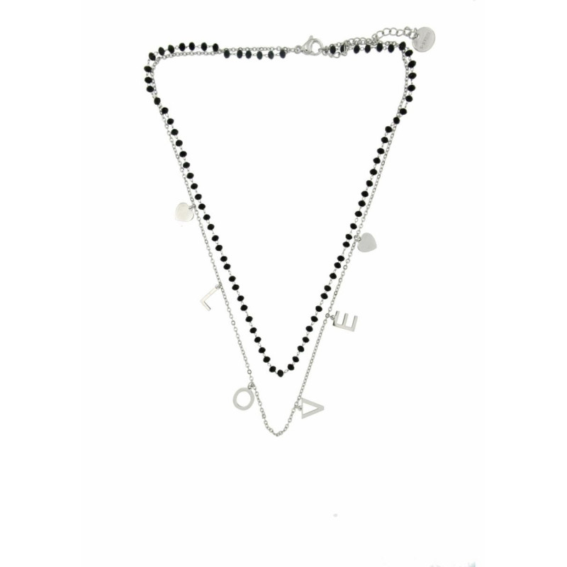COLLANA AFRODITE IN ACCIAIO CON SCRITTA LOVE