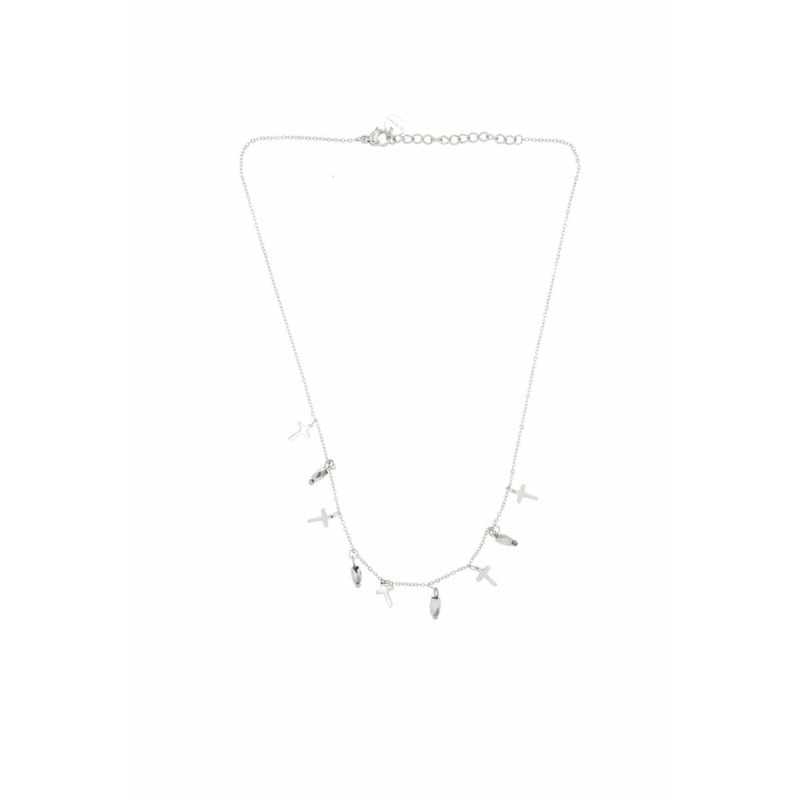 COLLANA AFRODITE IN ACCIAIO CON CROCE