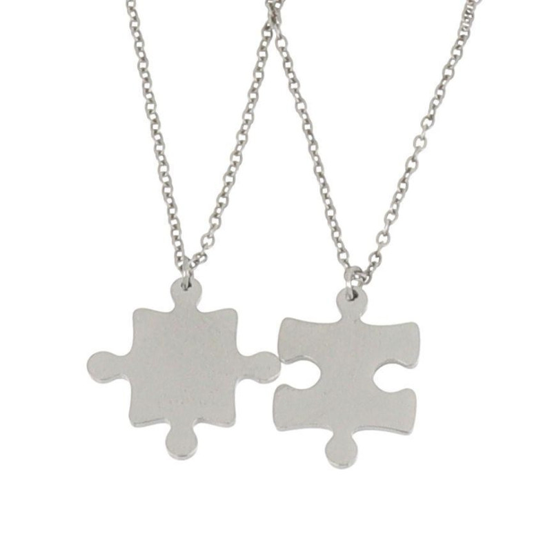 DOPPIA COLLANA AFRODITE IN ACCIAIO PUZZLE