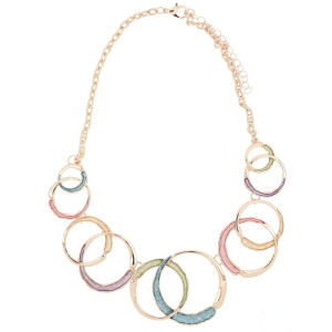 COLLANA "ARMONIA" CM 42+6 IN OTTONE