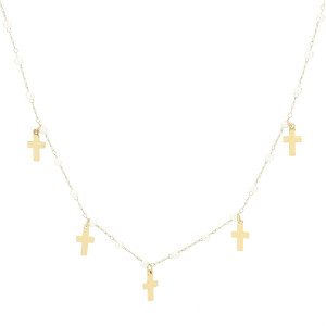 COLLANA PERLA IN ACCIAIO