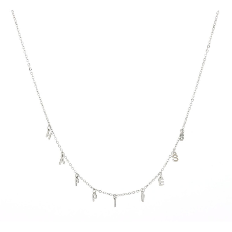 COLLANA AFRODITE CM 41+5 CON SCRITTA IN ACCIAIO