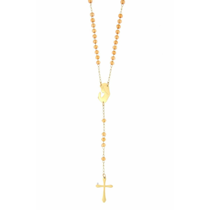 COLLANA ROSARIO 48+5cm IN ACCIAIO