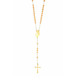 COLLANA ROSARIO 48+5cm IN ACCIAIO