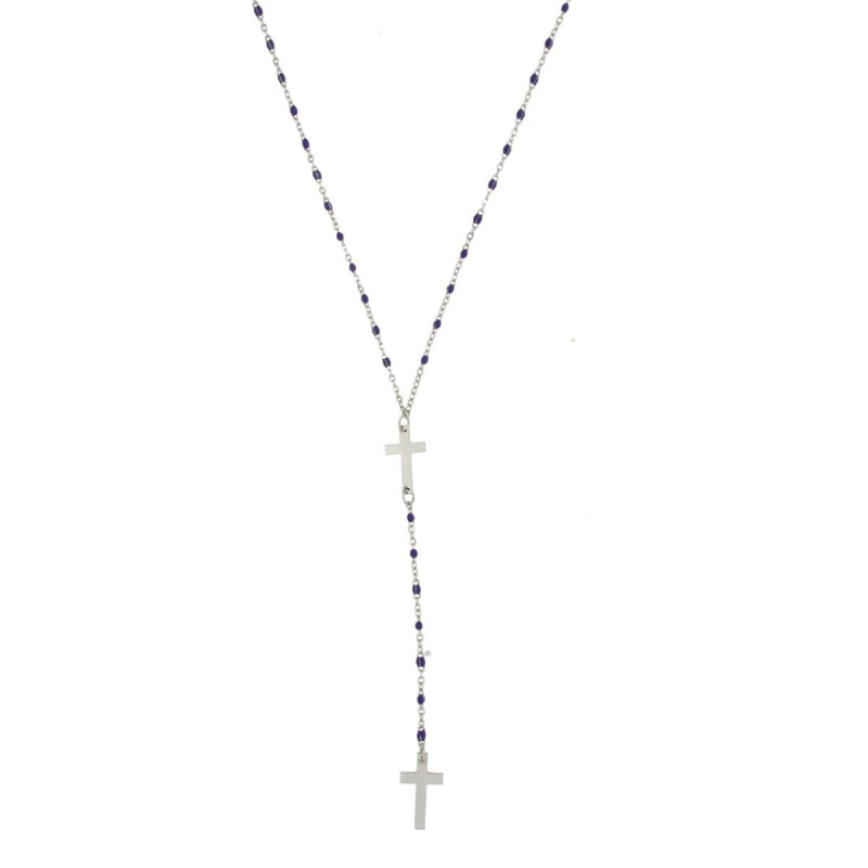 COLLANA ROSARIO IN ACCIAIO