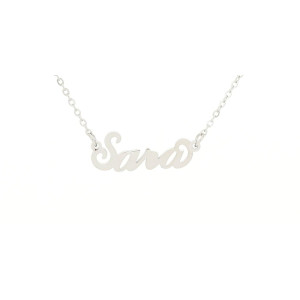 COLLANA "NOME" SARA IN ACCIAIO