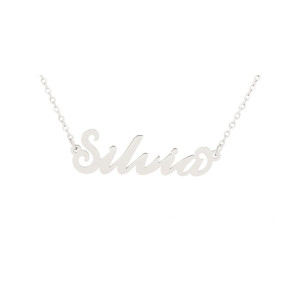 COLLANA "NOME" SILVIA IN ACCIAIO