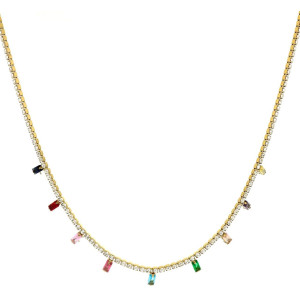COLLANA CM 38+5 VALENCIA MM 6 IN ACCIAIO