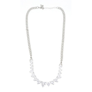 COLLANA TENNIS IN OTTONE CUORE