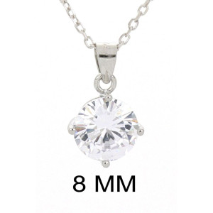 PENDENTE CON CATENA PUNTI LUCE TONDO IN ARGENTO 925
