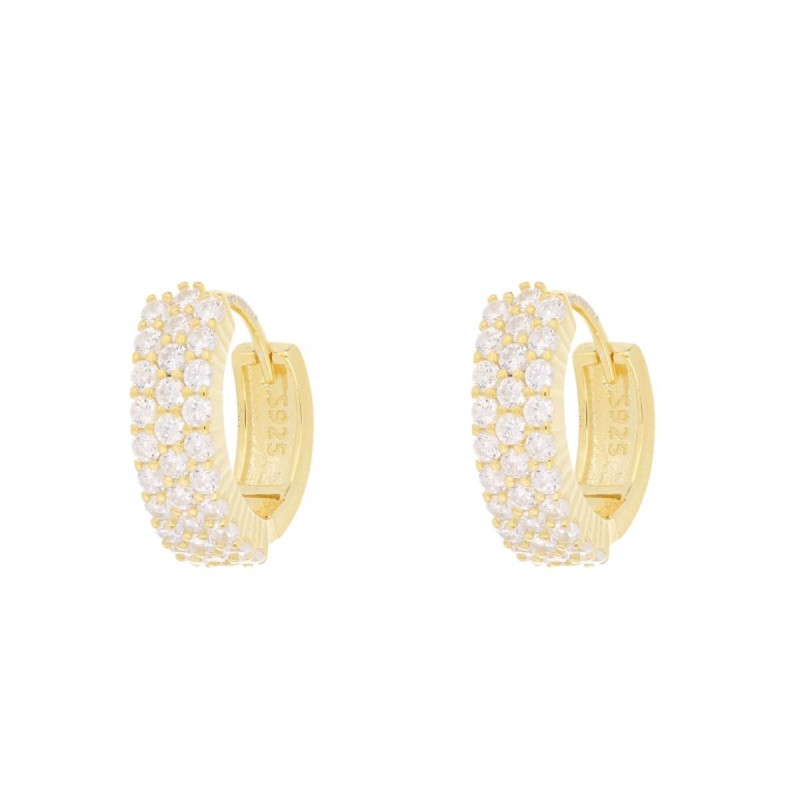 ORECCHINI BOCCOLE IN ARGENTO 925 DORATI MM 13