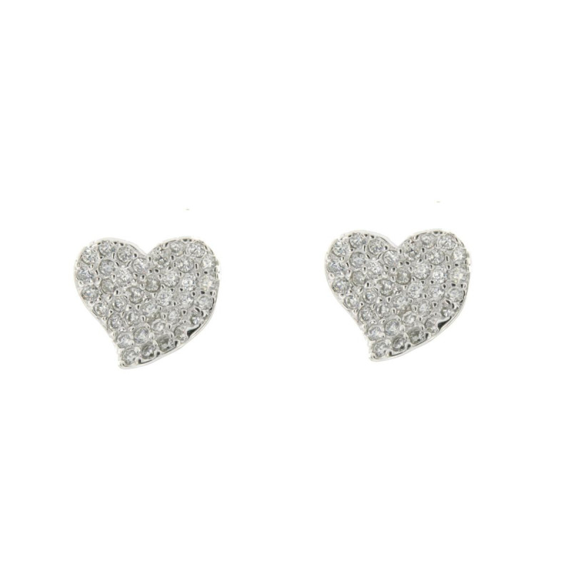 ORECCHINI MISTI CUORE IN ARGENTO 925