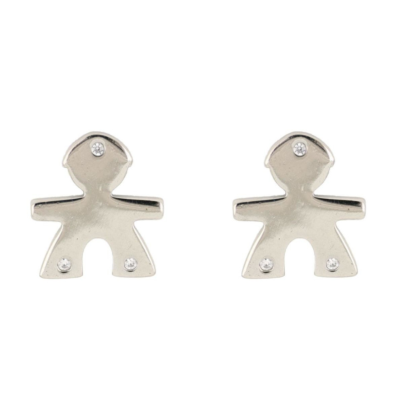 ORECCHINI MM 10 PUPI IN ARGENTO 925 BIMBO