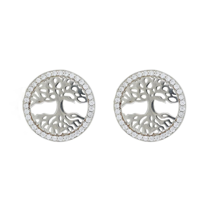 ORECCHINI ALBERO DELLA VITA MM 14 IN ARGENTO 925