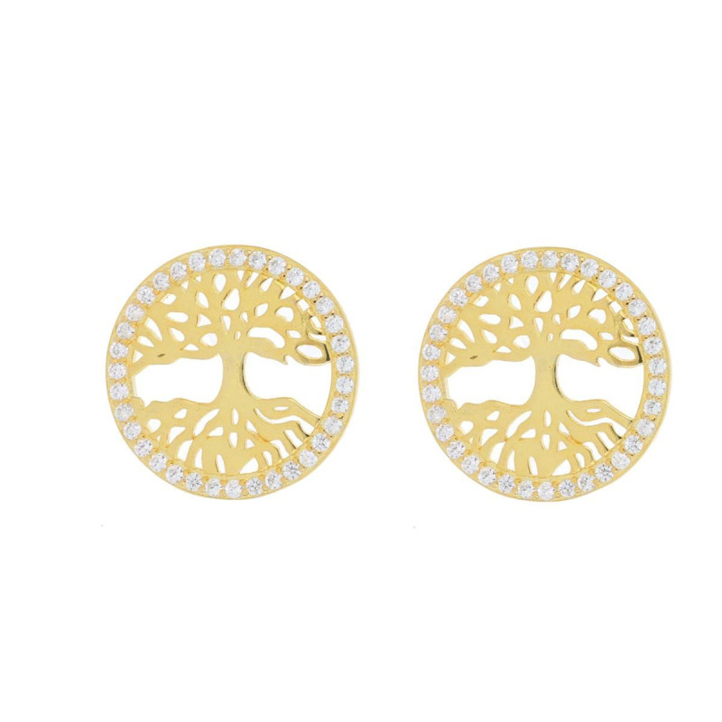 ORECCHINI MM 11 ALBERO DELLA VITA IN ARGENTO 925 DORATO