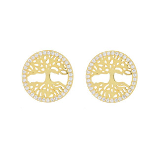 ORECCHINI MM 11 ALBERO DELLA VITA IN ARGENTO 925 DORATO