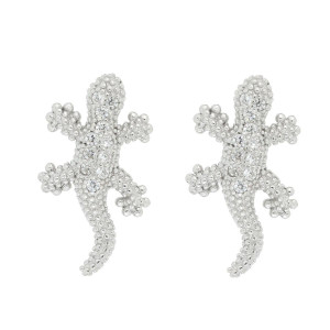 ORECCHINI MM 16 MISTI A LOBO CON GECO IN ARGENTO 925