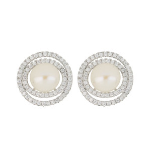 ORECCHINI MM 15 PERLA IN ARGENTO 925