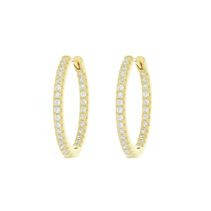 ORECCHINI MM 18X2 BOCCOLE IN ARGENTO 925