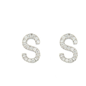 ORECCHINI LETTERA S IN ARGENTO 925
