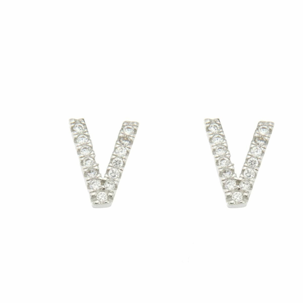 Vinani Orecchini Donna Argento 925 A Forma Di V - Lucidi, Eleganti E Ipoallergenici