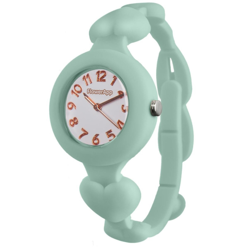 OROLOGIO FLOWERAPP IN SILICONE CON ZIRCONI VERDE