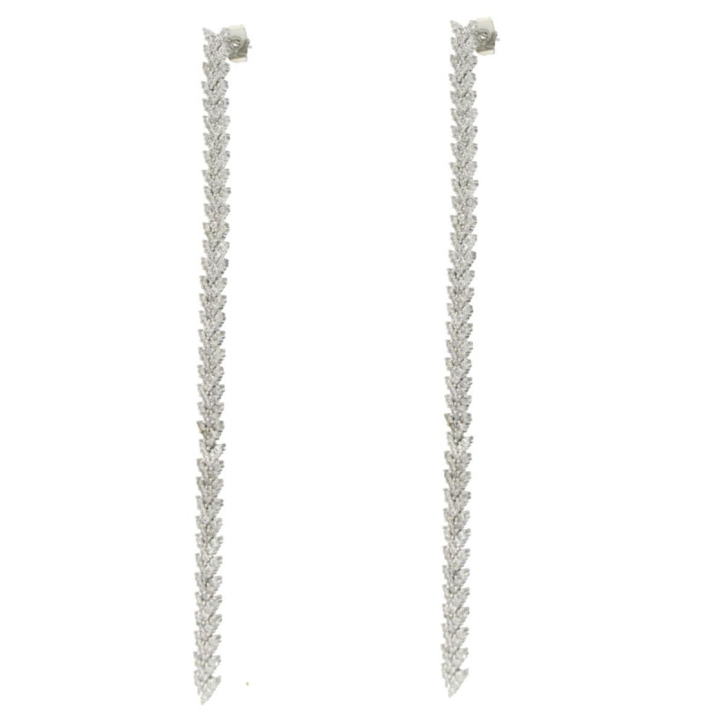 ORECCHINI DIANA BIJOUX IN OTTONE BIANCO