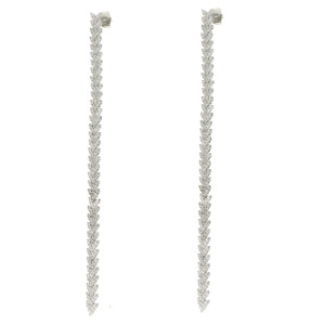 ORECCHINI DIANA BIJOUX IN OTTONE BIANCO