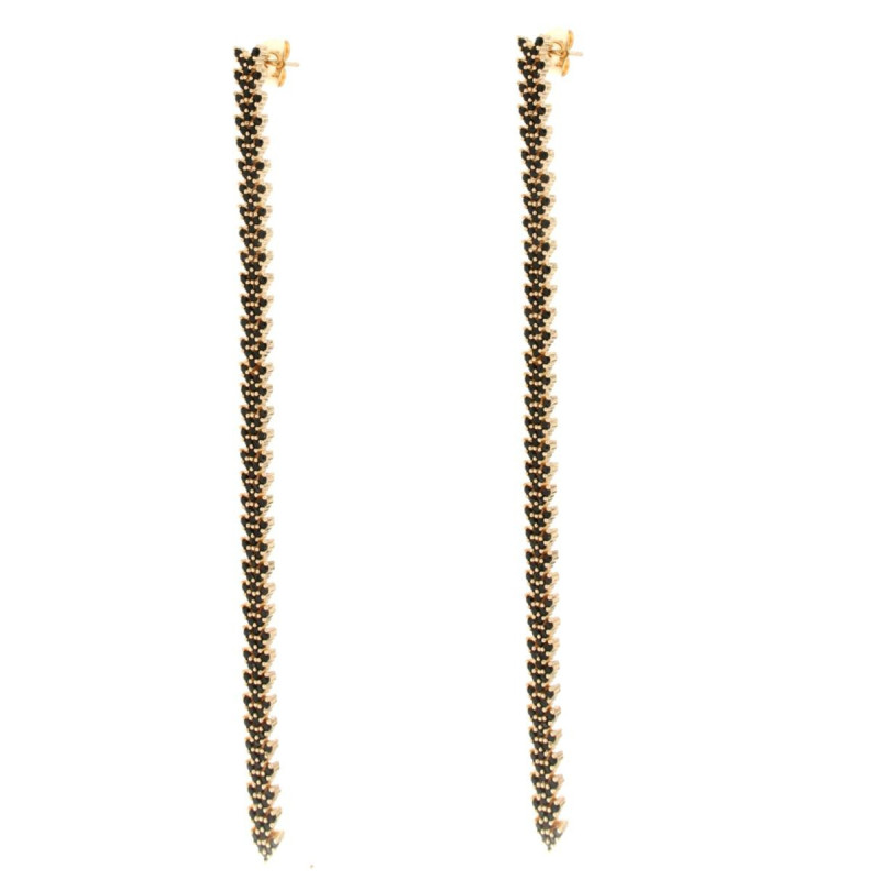 ORECCHINI DIANA BIJOUX IN OTTONE NERO