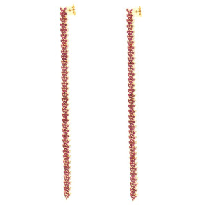 ORECCHINI DIANA BIJOUX IN OTTONE RUBINO