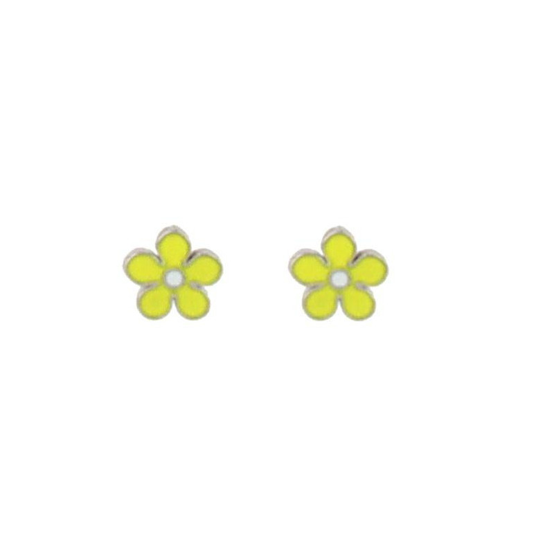 ORECCHINI BABY IN ARGENTO 925 GIALLO 8X8 MM
