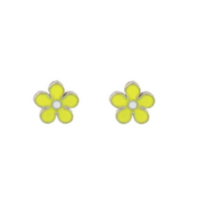 ORECCHINI BABY IN ARGENTO 925 GIALLO 8X8 MM