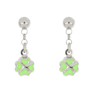 ORECCHINI BABY IN ARGENTO 925 QUADRIFOGLIO MM 6